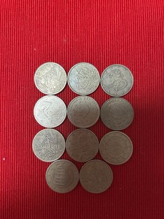 Monedas de varios países y años