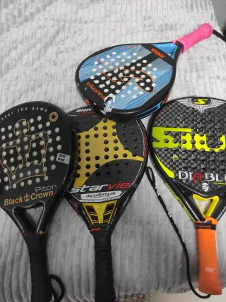 Lote 4 palas pádel para reparar