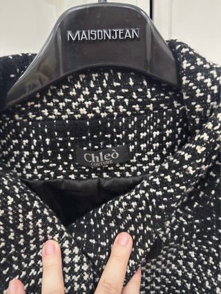 Giacca donna fantasia bianco/nero