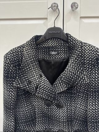 Giacca donna fantasia bianco/nero