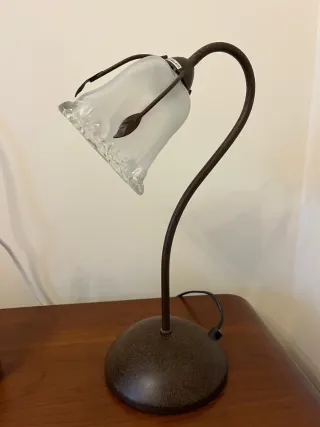 Lámparas de techo y mesa florales (2 uds)