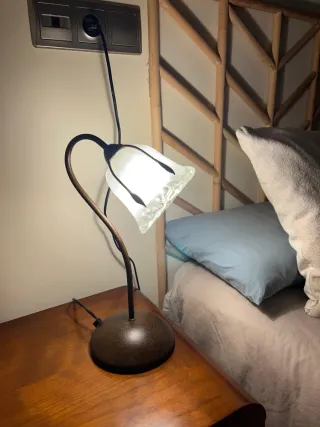 Lámparas de techo y mesa florales (2 uds)