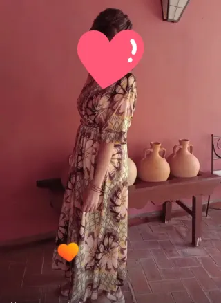 Vestido largo estampado floral