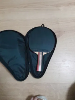 Funda Raqueta Ping Pong Tibhar Roja y Raqueta