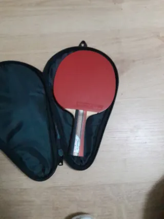 Funda Raqueta Ping Pong Tibhar Roja y Raqueta