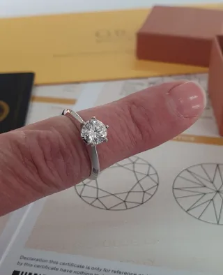 Solitario MOISSANITA 1 QUILATE