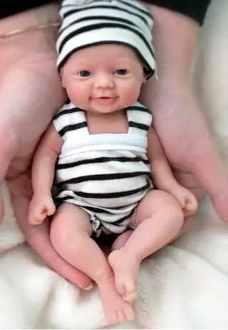 Bebé Reborn Silicona Completa Mini 19cm