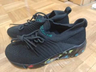 Zapatillas Waziy Negras y Verdes