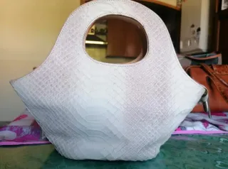 Borsa secchiello anni '90 lilla/beige