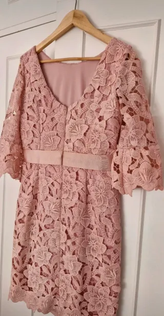 Vestido de Ceremonia Rosa Encaje