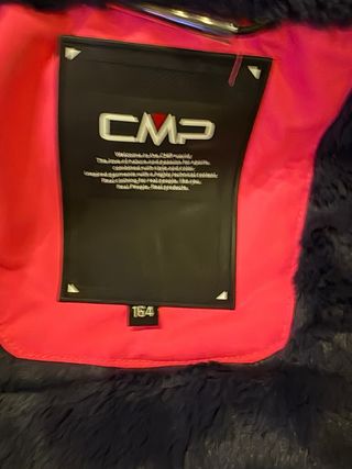 Chaqueta esquí niña CMP rosa y negra 164cm