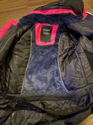 Chaqueta esquí niña CMP rosa y negra 164cm