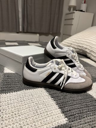 Adidas Samba Blancas/Gris Talla 38