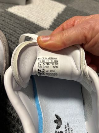 Adidas Samba Blancas/Gris Talla 38