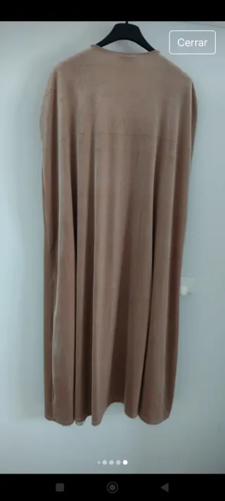 Capa larga beige talla única