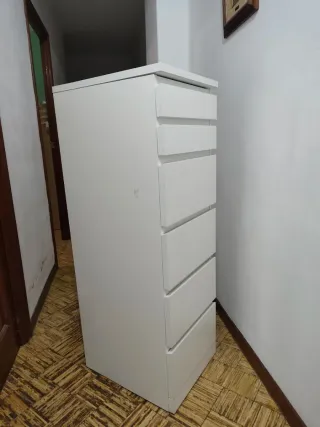 Cómoda MALM Ikea Blanca 6 cajones