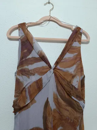 Vestido largo estampado floral Zara Talla M