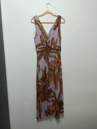 Vestido largo estampado floral Zara Talla M