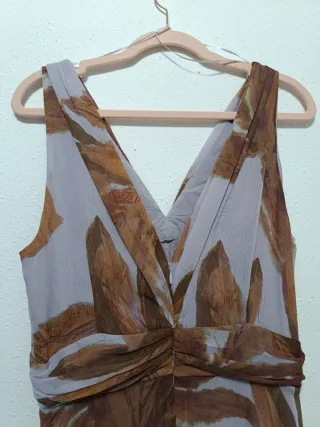 Vestido largo estampado floral Zara Talla M