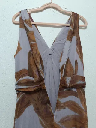 Vestido largo estampado floral Zara Talla M