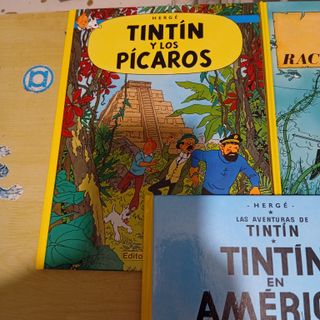 3 comics de Tintín. Tapa dura