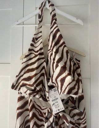 Conjunto Zara estampado cebra