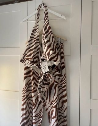 Conjunto Zara estampado cebra