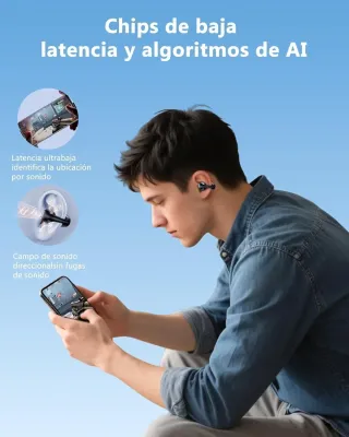 Auriculares Open Ear Bluetooth Negros