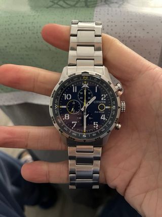 Reloj Citizen Eco-Drive Azul y Plateado