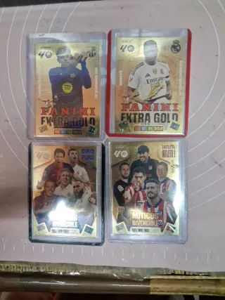 4 Cromos Panini Extra Gold y miticos Adrenalyn 26
