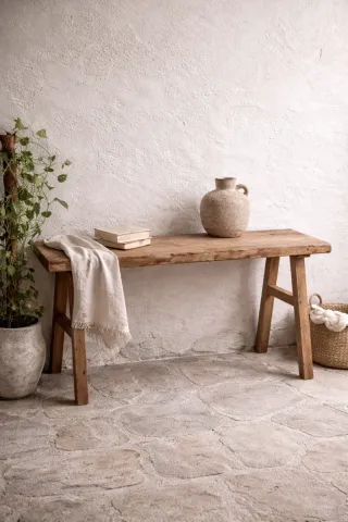 Banco de madera rústico