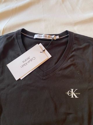 Camiseta Calvin Klein Jeans Negra Talla S,original