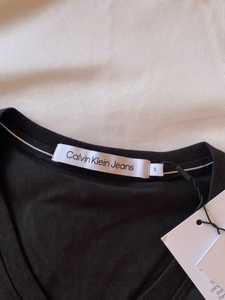 Camiseta Calvin Klein Jeans Negra Talla S,original