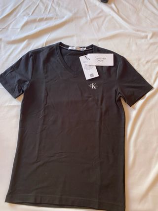 Camiseta Calvin Klein Jeans Negra Talla S,original