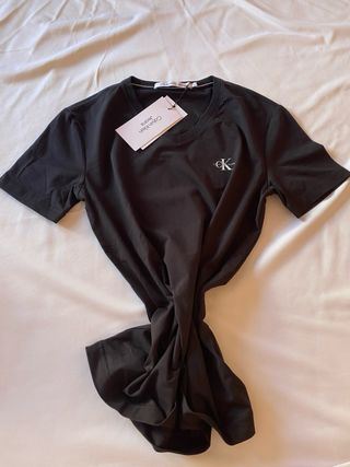 Camiseta Calvin Klein Jeans Negra Talla S,original