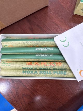 Apagador de moxa cromado + 10 puros