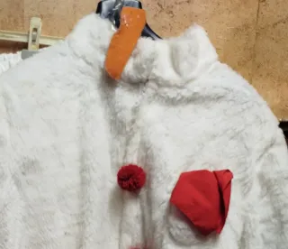 Costume Carnevale Pupazzo Neve Unisex Taglia 46/50