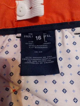 Bermuda Spagnolo Talla 16  Coral