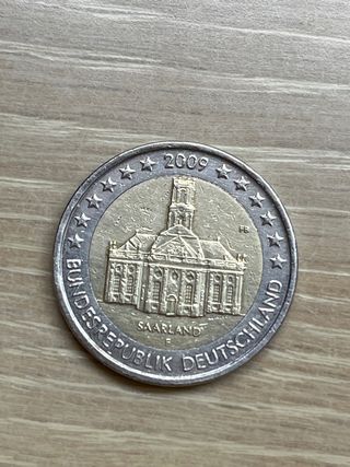 Moneda 2 Euros Alemania 2009 Saarland