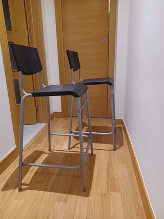 Taburete IKEA Stig Negro/Gris