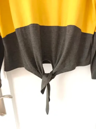 Camiseta manga larga tricolor talla M mujer