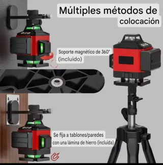 Nivel Láser 4D 16 Líneas Trípode Accesorios