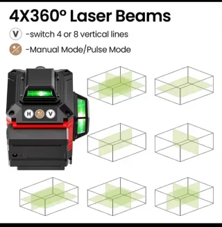 Nivel Láser 4D 16 Líneas Trípode Accesorios
