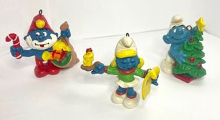 Lote Pitufos Navideños Originales Años 80