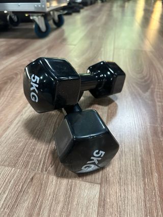 2 Mancuernas 5kg Negras