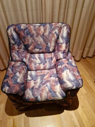 2 Sillones de tela multicolor