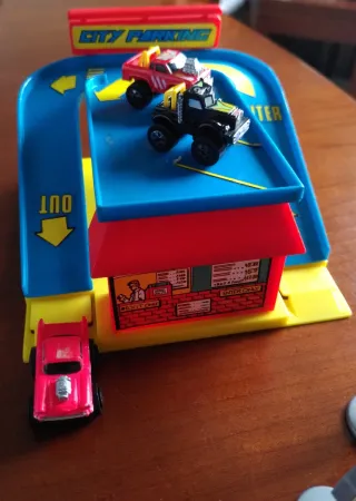 Lote coches miniatura Road Champs + edificios