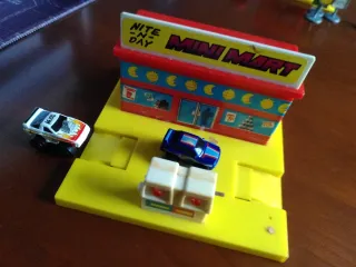 Lote coches miniatura Road Champs + edificios