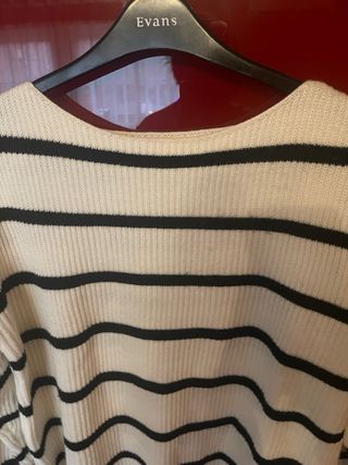 Jersey de mujer Evans rayas beige y negro