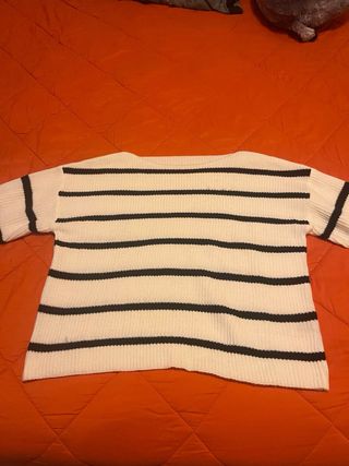 Jersey de mujer Evans rayas beige y negro